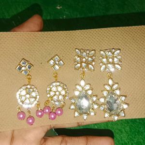 Hand Made Kundan Earrings