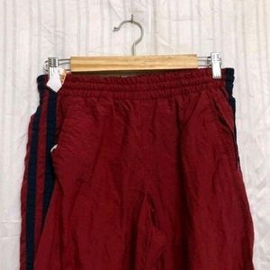 Maroon Net Track Pant