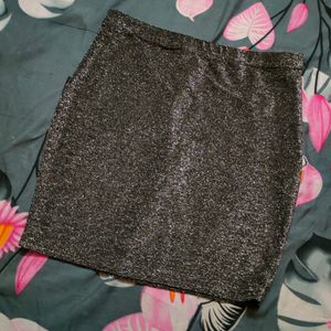 Grey Shimmering Party Wear Skirt