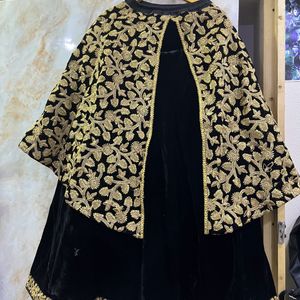 Black And Golden Choli Sharara