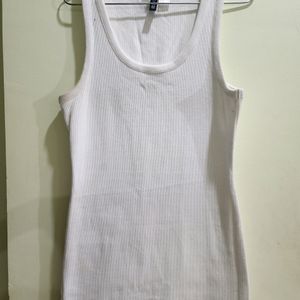 H&M White Bodycone Dress