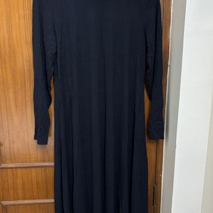 Black Long Dress With High Neck