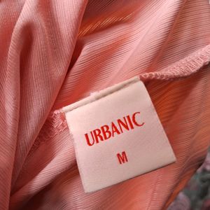 URBANIC Pink Ribbed Top