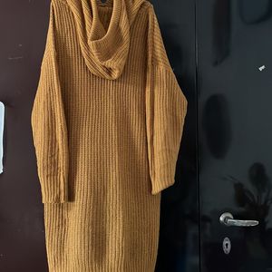 Long Woollen Hoody Dress