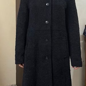 Long Fleece Trench Coat