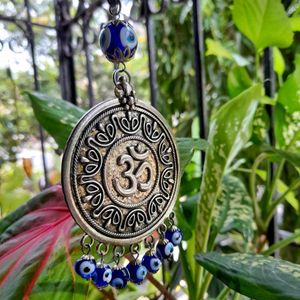 Om & Evil eye Protection Metal Hanging