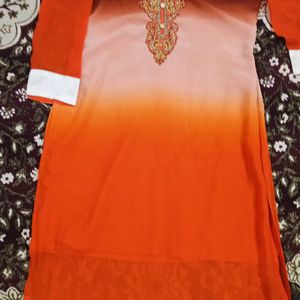 Beautiful Long Orange Kurti🧡