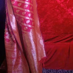 Red Banarsi Saree