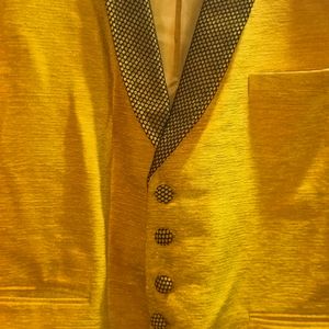 Yellow Intricate Design Suit And Pant