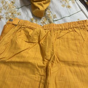 Mustard Kurta Set