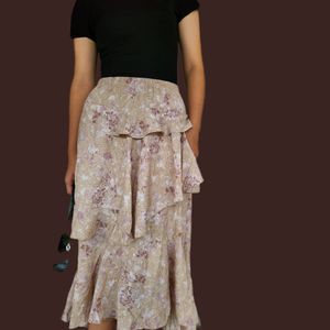 Ruffle Midi Skirt