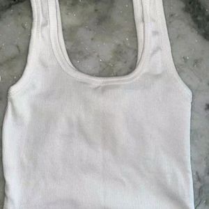 Edge Notch Neck Rib Nit Tank Top