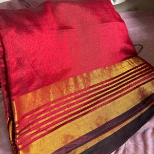 Classy Red Festive Saree📌❤️