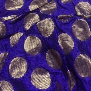 Violet & Gold Polka Dots Blouse Vth Back Knots