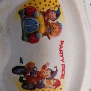 Noddy Party Ride Thick  Plastic Plate