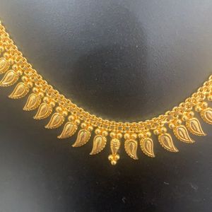 Gold Plated Premium Quality Mango Design Jwellary Necklace Jwellary