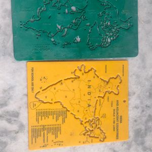 India And World Map Stencil