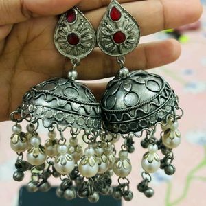 Oxidised Jhumka