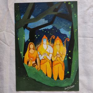 Handmade Painting Of Sri Ram Parivar🙏