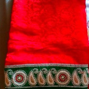 Red and Green Sari