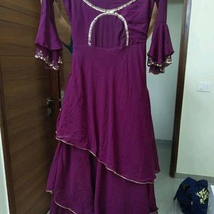 Floor Length Gown - Purple