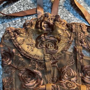 BROWN CORSET TOP