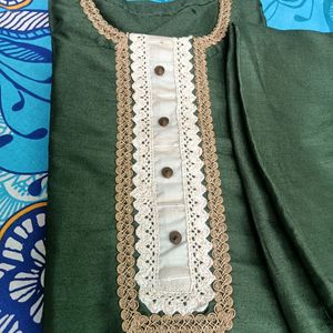 Olive Green Kurta Set