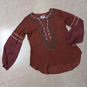 Transparent New Embroidery Top