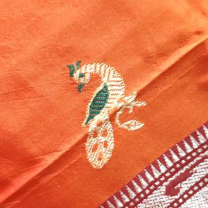 Orange Paithani Saree