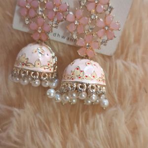 Baby pink Colour Earrings