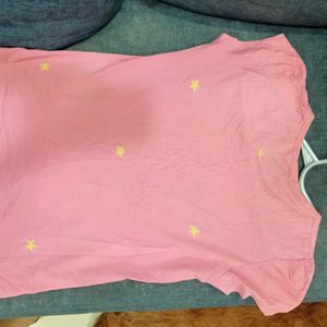 Casual Pink Printed Tshirt