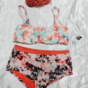 Imported Tie Die Bra Set