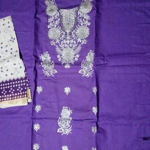 Cotton Embroidery Suit