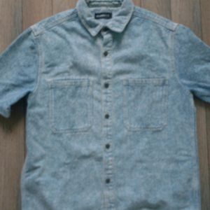 Zudio Denim Oversized Dirty Wash Shirt