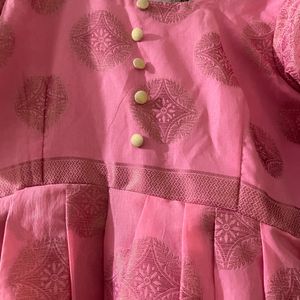 Nice Anarkali peach colour