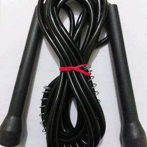 New Black Skipping Rope With SPRING