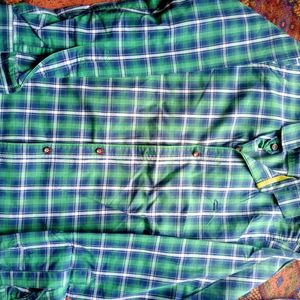 Women Green Checkered Shirt