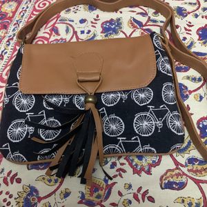 Beautiful Brown Black Sling Bag