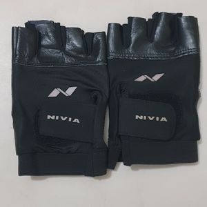 NIVIA Leather Gym & Fitness Gloves