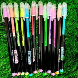 Set Of 12 Neon Pastel Pens