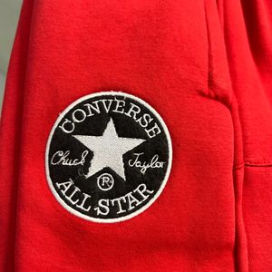 RED CONVERSE LOWER WITH SIDE POCKET