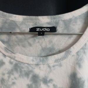 Tie And Dye White Grey Zudio T Shirt