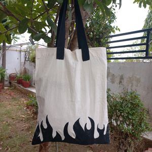 New Black Flames Tote Bag