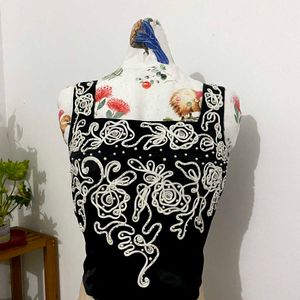 Beautiful black embroidery top