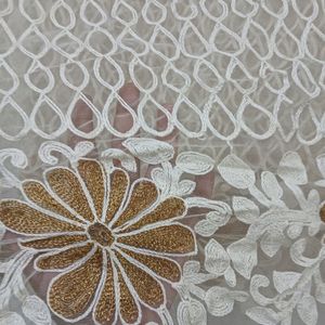 White Cotton Thread Work Net