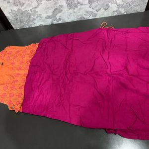 Orange And Pink Kurti