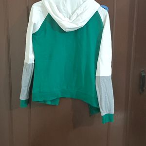 Green And White Women's Sweatshirt