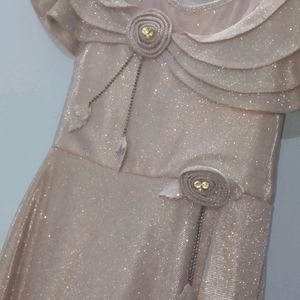 Glitter Gown For Girls With CanCan Shown In Pictur