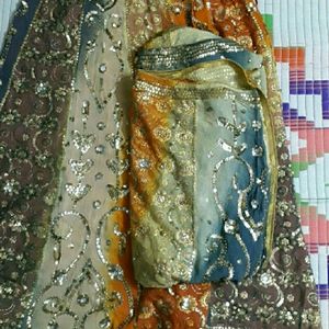 GAGRA AND DUPATTA ZARI WORK