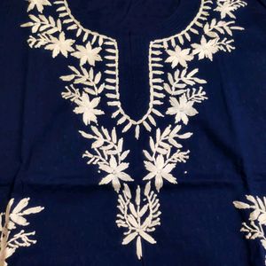 Pure Cotton Kurti With Embroidery